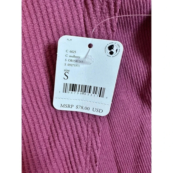 Free People Santa Clara Thermal Shirt Mulberry - Picture 7 of 8